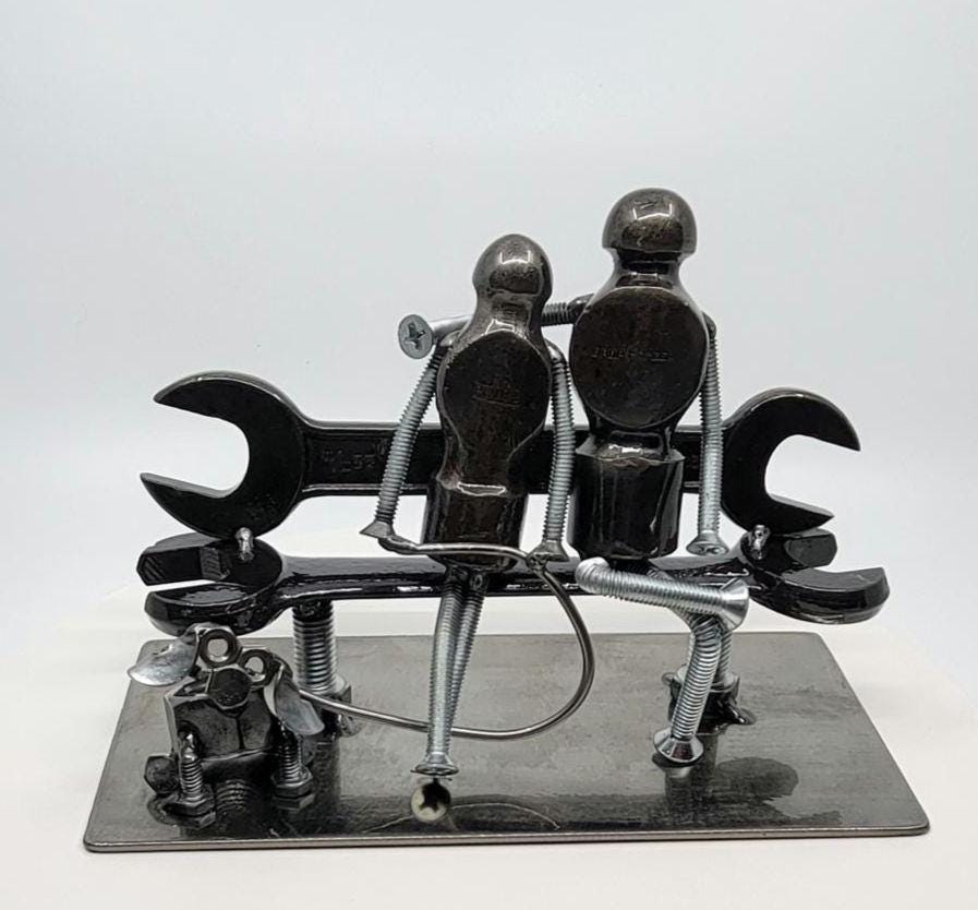 Hammer People with Dog on Bench