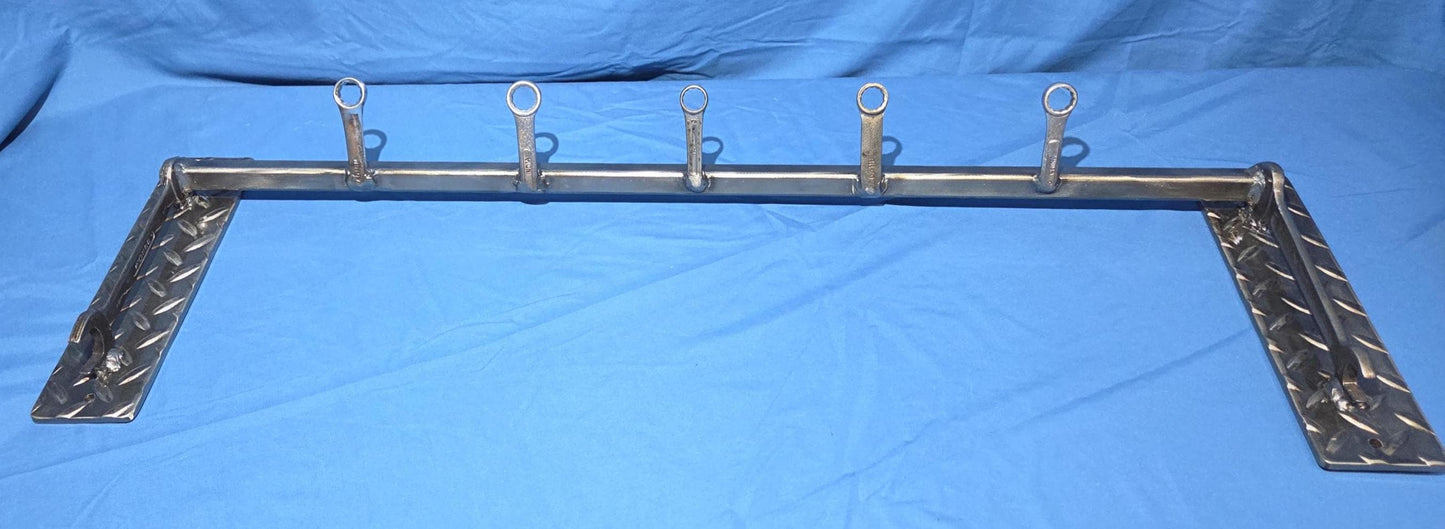 5 Coat Hook Fixture Made From Wrenches