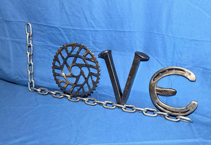 Repurposed Metal "Love" Sign v1