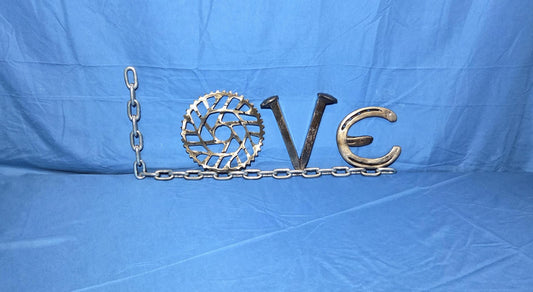 Repurposed Metal "Love" Sign v1