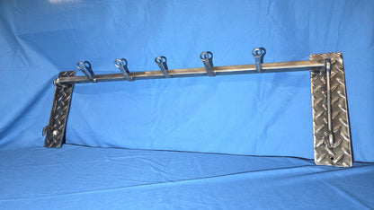 5 Coat Hook Fixture Made From Wrenches