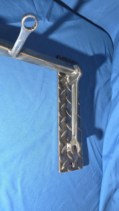 5 Coat Hook Fixture Made From Wrenches