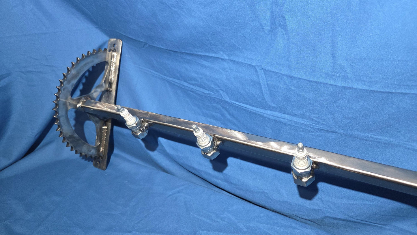 5 Coat Hook Fixture Made From Motorcycle Parts