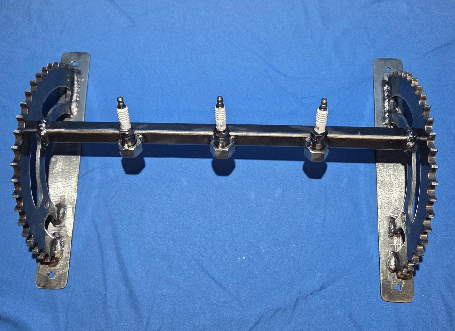 3 Coat Hook Fixture Made From Motorcycle Parts