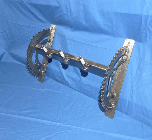 3 Coat Hook Fixture Made From Motorcycle Parts